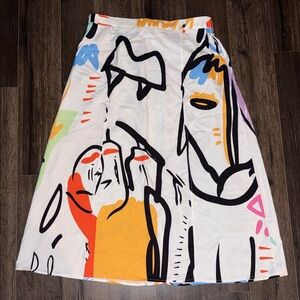 Colorful Abstract Print Women's Skirt